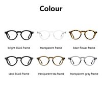 Lunettes de jeu rondes rétro OEM/ODM, monture optique vintage en acétate de haute qualité, hommes femmes, anti-lumière bleue, lunettes de protection