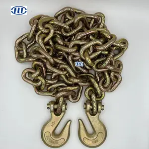 FLT Hot Selling 1/2" G70 Heavy Towing Chain Plated Color Zinc Chain/Welded Chain Transport Chain/Safety Chain