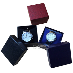 Eco Friendly Hard Watch Paper <b>Box</b> Soft Velvet Pillow Insert Custom Printed Logo Luxury Wristwatch <b>Packing</b> Bulk Supply Factory - Product Image 5