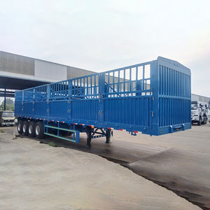 Semi-remorque à parois latérales pour le transport de bétail |   Remorque à paroi latérale pour le transport de bétail - Product Image 4