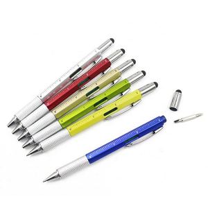 Bolígrafo Multifunción Promocional 5 en 1 con Punta Táctil, Bolígrafos Metálicos con Destornillador, Graduador y Regla - Product Image 4