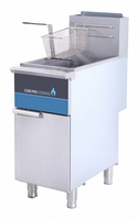 Friteuse à pommes de terre à gaz professionnelle en acier inoxydable à double panier pour les restaurants de restauration rapide et les magasins de restauration rapide