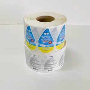 2022 공장 도매 무료 샘플 물 증거 눈물 방지 병 라벨 스티커 인쇄