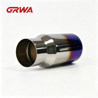 Ujung Knalpot GRWA Performance Universal SS201 Titanium Dinding Ganda 3 Inch Inlet 4 Inch 12 Inch Custom F80 M3