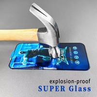 Armor kaca Super jernih, pelindung layar kaca tempa 9h untuk iphone Android, semua Model