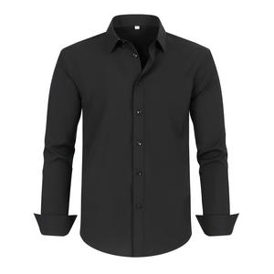 Camisa <span class=keywords><strong>de</strong></span> Manga Larga <span class=keywords><strong>para</strong></span> <span class=keywords><strong>Hombre</strong></span>, <span class=keywords><strong>para</strong></span> Negocios, Sin Elástico, Ajustada, Elástica en Cuatro Direcciones, Antiarrugas - Product Image 4