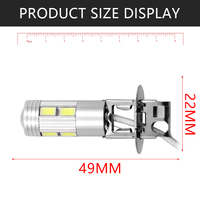 Bombillas LED H1 H3 6000K Blancas Súper Brillantes de Alta Potencia 10-SMD 5630 5730 para Faros Antiniebla de Coche, Luces de Conducción DRL, Lámpara Automotriz, Accesorios para Coche