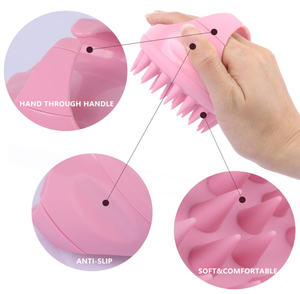 Masajeador de cuero cabelludo, cepillo de champú suave, depurador de cuero cabelludo, cepillo de lavado de cabello para el crecimiento del cabello y el cuidado del cuero cabelludo - Product Image 3