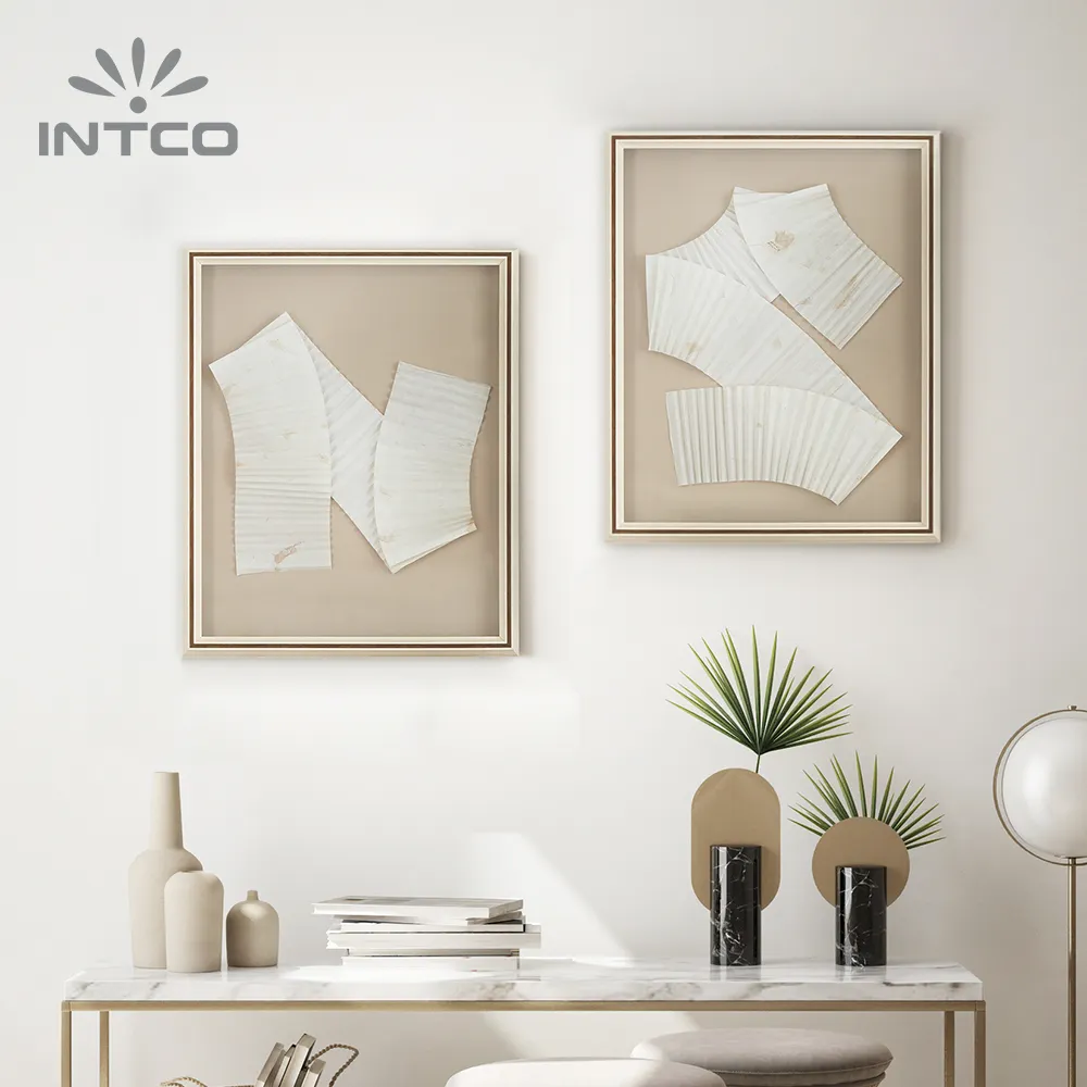 INTCO New Arrival Custom Home Decorative Handmade Shadow Box Paper-cut Wall Art Printing 3D Frame Art