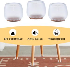 Housse de protection universelle pour table, antidérapante, protection du sol, silencieuse, pour pieds de chaises ronds et carrés, coussinets en silicone pour pieds de chaise, meubles - Product Image 5