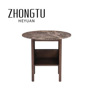 <span class=keywords><strong>Table</strong></span> d'appoint moderne ronde <span class=keywords><strong>en</strong></span> bois massif <span class=keywords><strong>Table</strong></span> d'appoint nordique <span class=keywords><strong>en</strong></span> bois pour salon, café central, petite <span class=keywords><strong>table</strong></span> <span class=keywords><strong>à</strong></span> double couche <span class=keywords><strong>en</strong></span> marbre pour magazines - Product Image 1