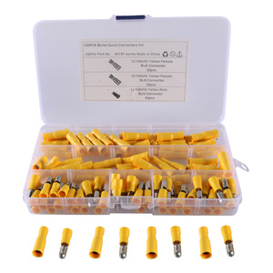 120Pcs Yellow Bullet Connectors 12-10AWG Male Female Quick Disconnect <b>Terminal</b> Kit For Automotive Wiring - Product Image 1