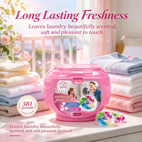 Capsules de lessive 5 en 1, dosettes de lessive parfumées, 8X plus de puissance de nettoyage, fraîcheur longue durée, 48 pièces pour machine à laver