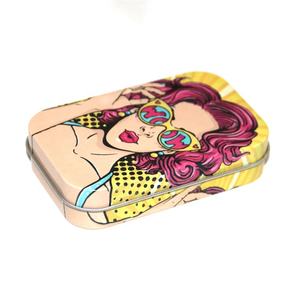 小さな長方形の金属製タバコケース、リップバーム容器、カスタムスライド式ブリキ缶（蓋付き） - Product Image 4