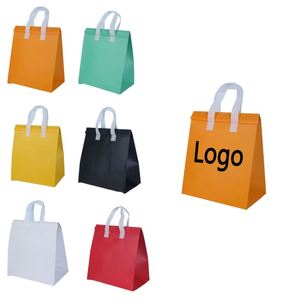 Custom Printed Logo Non-Woven Cooler Bag Thermal Insulated Takeaway Lunch Food Delivery Bag Keep Warm for Effective Cooling - Product Image 1