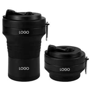 Taza de Café Plegable de Silicona de 550 ml con Logotipo Personalizado, Botella de Agua de Silicona Portátil Ecológica para Viajes, Regalo Empresarial - Product Image 2
