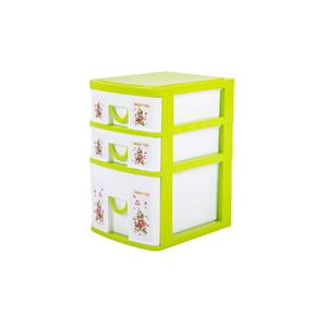 PP <b>Plastic</b> 3 Tier Standing <b>Storage</b> <b>Drawers</b> Stackable Multifunctional Eco-Friendly Organizer Cabinet Floral Pattern Space <b>Drawer</b> - Product Image 5