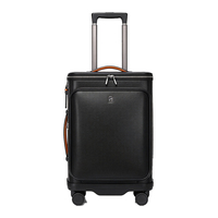 Sac de voyage pour homme de luxe en cuir véritable, imperméable, de haute qualité, avec logo personnalisé, adapté aux ordinateurs portables de 15 pouces et aux bagages de 20 pouces.