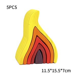 Bricolage assemblé blocs de construction Montessori blocs arc-en-ciel en bois jouet bois empilé <span class=keywords><strong>jeu</strong></span> <span class=keywords><strong>d</strong></span>'équilibre jouets éducatifs pour enfants cadeaux - Product Image 3