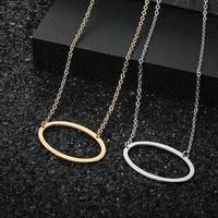 Collar de acero inoxidable de titanio para mujer, cadena de eslabones con colgante de nombre Europeo Americano inicial, tema budista, 26 letras