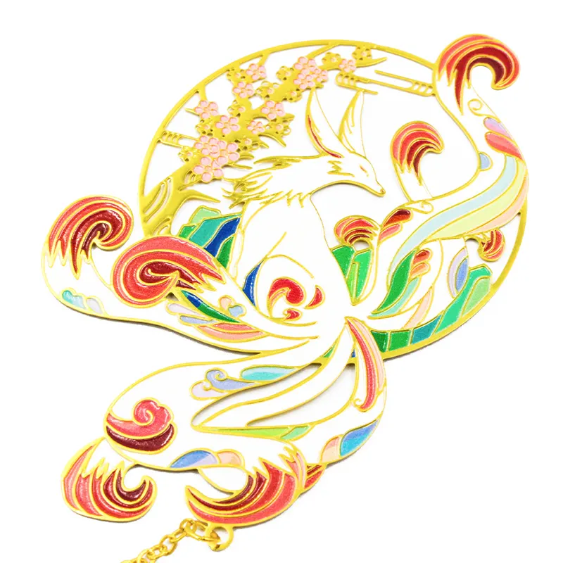All'ingrosso cinese carino islamico di lusso Plain Gold Logo personalizzabile cancelleria ottone personalizzato metallo smalto sublimazione segnalibro