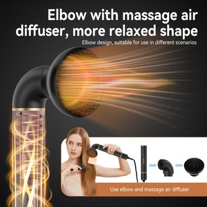 Sèche-cheveux professionnel 1200/1400W avec moteur DC 3 vitesses 110 000 tr/min, diffuseur et buse pour boucler et lisser les cheveux - Product Image 4