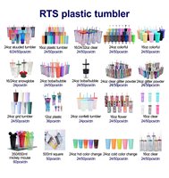 Gobelets en plastique réutilisables à double paroi noir mat 24oz avec couvercle et paille