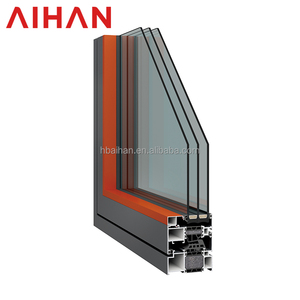 AIHAN, diseño moderno, ventanas de aluminio de doble marco, gran columpio, pantalla insonorizada, rejilla de acero inoxidable Horizontal - Product Image 1