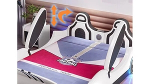 2025 Car Kids <b>Bed</b> Creative Cartoon Design with Guardrails & Storage Modern Minimalist Boys Toddler Race Car Theme Wood Bedroom - Product Image 4