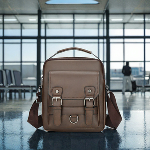 Men's Genuine Leather <b>Small</b> Lightweight Zipper Anti-Theft Durable Sling Bag Crossbody <b>Chest</b> Pack Travel Shoulder Bag Outdoor - Product Image 3