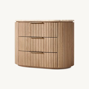 Wooden <strong>Bedside</strong> <strong>Table</strong> Elegant Solid Wood French Nightstands with <strong>Drawers</strong> for Bedroom Living Room Hotel or Home Bar - Product Image 1