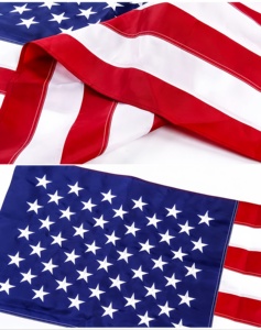 Оптовая продажа, искренний бренд, сверхмощный полиэстер Оксфорд с вышитыми звездами, флаг США 3x5 футов, американские флаги из латуни - Product Image 6