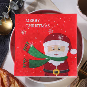 <span class=keywords><strong>Serviettes</strong></span> jetables imprimées de noël colorées <span class=keywords><strong>serviettes</strong></span> en <span class=keywords><strong>papier</strong></span> mouchoir pour la vaisselle de fête et les décorations Spot nouveau - Product Image 3