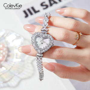 Montre pour femme ColevKie avec logo personnalisé, forme <span class=keywords><strong>de</strong></span> cœur, luxe, étanche, quartz, bracelet, OEM, simple, antique, élégante, montre pour femme - Product Image 5