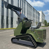 Loader Crawler Beroda Rantai CE/EPA, Skid Steer Loader Mini Bucket, Mesin Bensin Bertransmisi PLC, Efisiensi Tinggi, Pabrik Cina