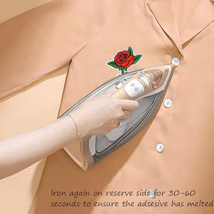 맞춤형 소형 천 아플리케 자수 패치 의류 장식용 꽃 자수 패치 - Product Image 4