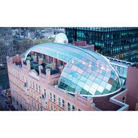 Structure en acier à ossature spatiale, design innovant personnalisé, excellente esthétique et durabilité, pour église, centre commercial, toit en verre
