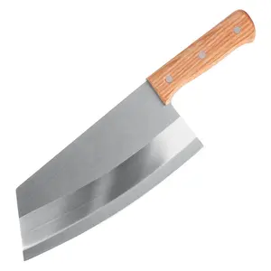 Razor Sharp Cleaver Kitchen Chef Knife Stainless Steel Slicing Meat Chopping Knife Wood Handle Chinese Butcher Knife