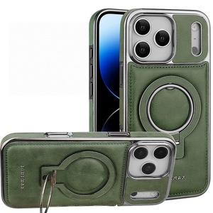 เคสโทรศัพท์หนัง PU ชุบเคลือบหรูหราสำหรับ iPhone 17 16 15 Pro Max Plus พร้อมวงแหวนหมุนได้ ที่วางแม่เหล็ก ป้องกันการกระแทก - Product Image 6