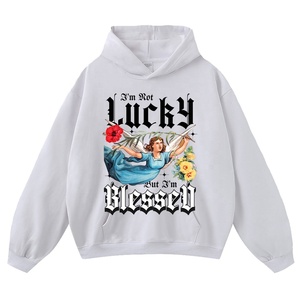 Sudadera con capucha de algodón estilo americano, estilo callejero, lavada, <span class=keywords><strong>vintage</strong></span>, holgada, de marca, con estampado de pintura al óleo de ángeles, para invierno. - Product Image 2