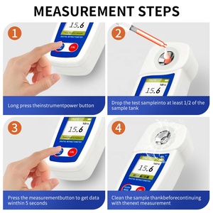 Réfractomètre numérique portable LCD ATC Testeur de pourcentage de sucre 0-35% Gamme d'échelle Brix 0.2% Précision 3s Réponse - Product Image 6