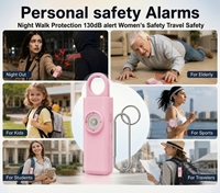 Alarme de sécurité personnelle de poche 130 dB avec lampe torche, sirène d'autodéfense, alarme d'urgence personnelle SOS pour femme et personne âgée OEM&ODM