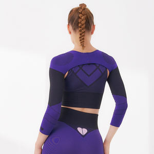 Women's Breathable Seamless 3D Nylon Fabric Shapers Firm Back Correction Shoulder Support <b>Arm</b> Shaper with Top <b>Compression</b> - Product Image 4