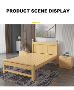 Cama Plegable Infantil Moderna y Sencilla de Madera Maciza para Uso <span class=keywords><strong>en</strong></span> el Hogar, la Escuela y Hoteles - Product Image 2