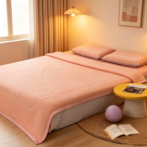 Juego de Ropa de Cama de 4 Piezas, Transpirable, Color Rosa, para Decoración de Dormitorio, Apto para Todas las Estaciones - Product Image 1
