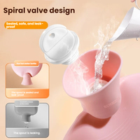 Bouillotte ronde en PVC, mini chauffe-mains rechargeable avec housse en peluche, et poche à glace