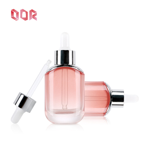 บลัชออนขวดหยดแก้วใสสีชมพูไล่ระดับสี30มล. 50มล. + ฉลากการใช้งานสำหรับน้ำมันหอมระเหยลาเวนเดอร์โรส - Product Image 6