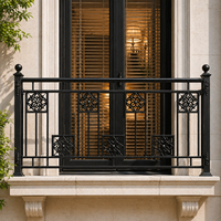 Clôture décorative en aluminium de luxe classique pour villa, garde-corps de balcon, système modulaire, installation rapide, revêtement en poudre, antirouille