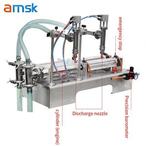 Machine de remplissage automatique double tête haute performance 500-2500 ml pour boissons, eau gazeuse et vin rouge avec tube - Product Image 5