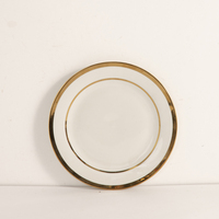 Service de table en porcelaine fine de luxe avec incrustations dorées de style moyen-oriental, compatible lave-vaisselle et micro-ondes, pour mariages et occasions spéciales